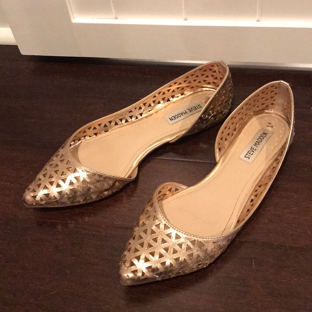 Steve Madden rose gold flats